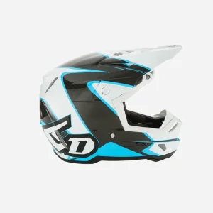 Casque 6D ATR-3 Wave - Cyan/Blanc (Homologué FIM) FRHPhe-02
