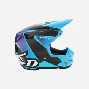 Casque 6D ATR-3 Wave - Cyan/Rouge Brillant (Homologué FIM) FRHPhe-02